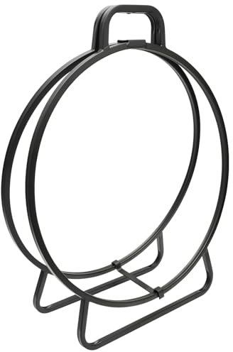 Nouetele Firewood Rack Outdoor & Indoor, Fiireplace Log Holder, Portable Wood Storage for Fireplace, No Tools Required, Durable & Space-Saving Design