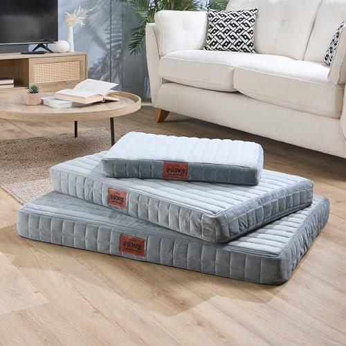 Slumberdown Orthopedic Large Dog Bed - Supportive, Cushioned & Washable Crate Mattress for Dogs & Cats | UK-Made, Joint & Pressure Relief, Edge-to-Edge Support, Grey