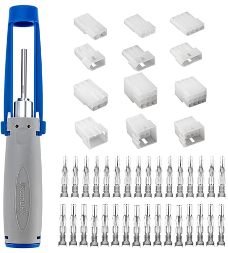 JRready ST6499 bilkontaktsats med Molex-kontakt, 2-12-polig, presskontakter, PA66-hölje, för bil och elinstallation – 345 delar sats inkl. avdragarset, för 14–20 AWG (0,5 mm²-2 mm²)