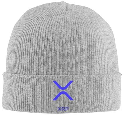 XVBCDFG K Xrp Ripple Knit Ski Beanie Cap Klassische Warme Wintermütze für Damen und Herren, grau, Einheitsgröße