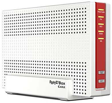 AVM FRITZ!Box 6591 Cable WLAN AC + N Router (DOCSIS-3.1-Kabelmodem, Dual-WLAN Ac+N (MU-MIMO) mit 1733 (5 GHz) + 800 Mbit/S (2,4 GHz), VoIP-Telefonanlage) (Generalüberholt)