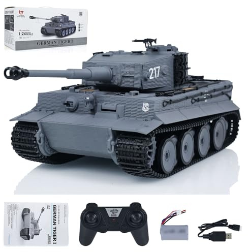 wheelfun Taigen 1/24 RC stridstank tiger I fjärrkontroll militär tank infraröd strid RC hobbymodeller