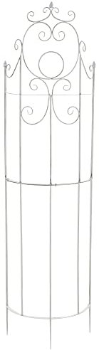 CLP Griglia in Metallo per Rampicanti Lavendel I Sostegno Piante da Giardino in Ferro I Tutore per Rose E Piante da Esterno, Colore:Antico Bianco