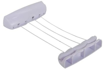 MSV väggtorkare utdragbar 4 linne 14 m av PP/PS i vitt, 31,8 x 11,6 x 10 cm