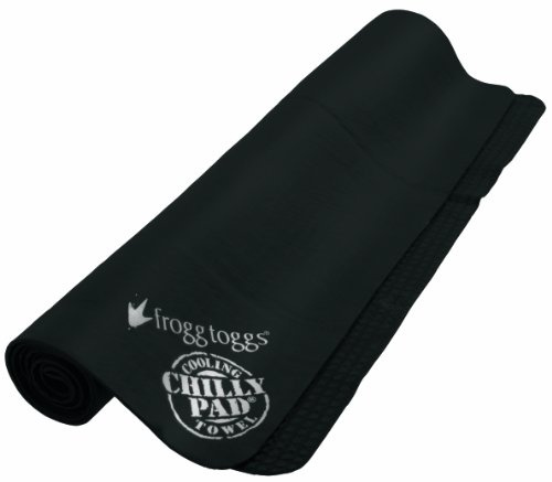 FROGG TOGGS Chilly Pad, Instant Cooling Towel, Long Lasting, Reusable, Sports and Outdoors Neck Towel 33x13, Black