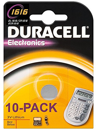 Confezione da 10 x 3 V batterie al litio Duracell DL1616 CR1616
