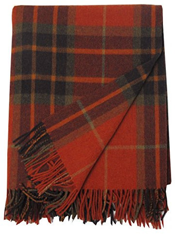 McLaughlin's Irish Shop Gewebte Irische Plaidmuster-Wolldecke aus 100% Lambswool
