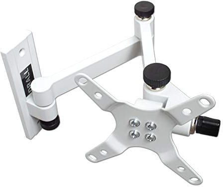 Drall Support Mural pour Moniteur (approuvé TÜV SÜD) Argent, Blanc ou Noir TFT/LCD/LED TV TV à écran Plat 19-31 Pouces VESA 75 100 Modèle: L52VA, Couleur:Blanc