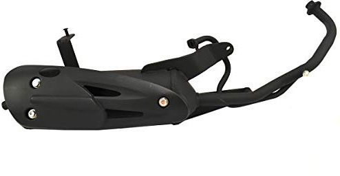 DMP Sistema de escape para los modelos Sym Symphony/Fiddle 2 / Orbit 2 / Jet 4 / Peugeot Speedfight 3 / Vivacity/Tweet de 4 tiempos, con homologación E, protección térmica y ajuste fiel al original