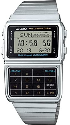 Casio Men Digital Watch with Stainless Steel Strap DBC611-1VT