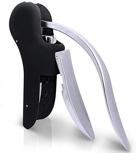 JIXIN Ensemble D'ouvre-Bouteille De Vin De Tire-Bouchon À Levier À Vis avec Coupe-Feuille, Bouchon De Vin Et Spirale Supplémentaire