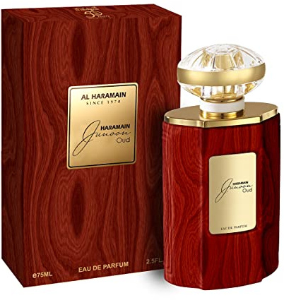 Al Haramain Junoon Oud Eau de Parfum 75ml | Luxury Arabian Oud Perfume for Women & Men | Long-Lasting Woody & Fruity Unisex Fragrance | Premium Oriental Scent | Ideal Perfume Gift