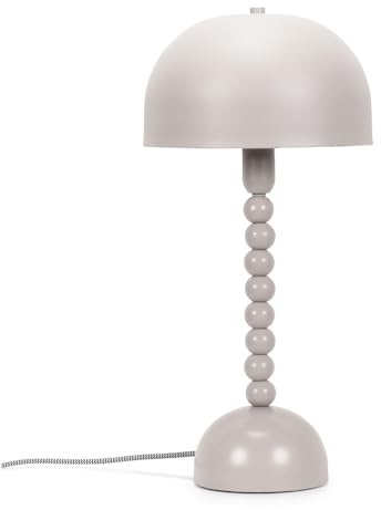 ValueLights | Grey Pebble Abstract Bedside Table Lamp with Dome Lampshade Living Room Bedroom Light | Table Lamps, Home Décor & Improvement Essential | Included LED Bulb
