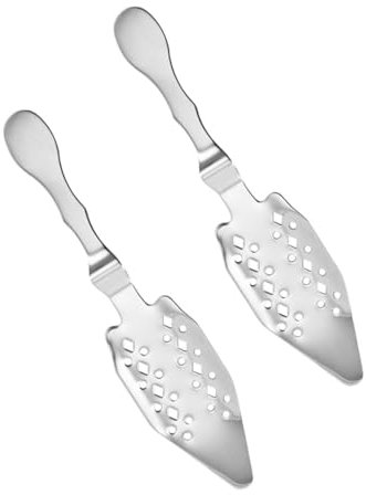 MAGICLULU 2piezas Cuchara De Absenta De Acero Inoxidable Gotero De Absenta Portátil Filtro Para Cóctel Cuchara Decorativa De Para Bar Uso Hogar