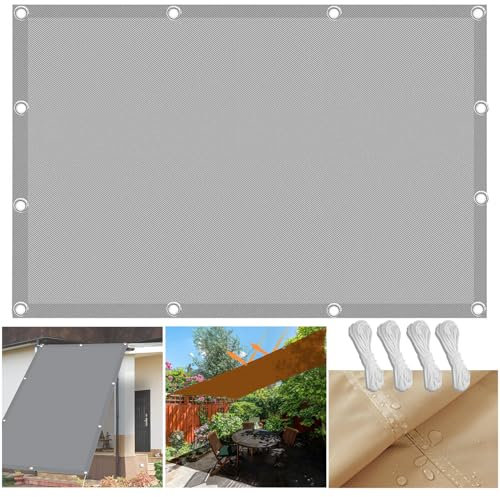 Sonnensegel Wasserdicht Rechteckig 1.5x2m - Mit Ösen, Segeltuch, Befestigungsseile - UV-Schutz, Wetterfest für Balkon, Garten, Terrasse - Beschattungsnetz