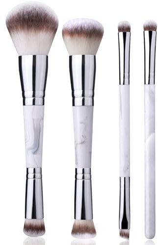 Pennello da trucco a doppia estremità due in uno per creare uno splendido pennello per fondotinta liquido Brochas Para Maquillaje Patrick Ta Blush Foundation Blush (grigio)