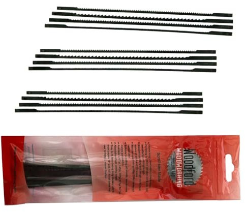 Xcalibur Tooling Scroll Saw Blades 12 pcs mixed TPI 10, 14, 21, 24 Teeth Pinned Scroll Saw Blade for Sawing Timber Plastic Foam Soft Metals