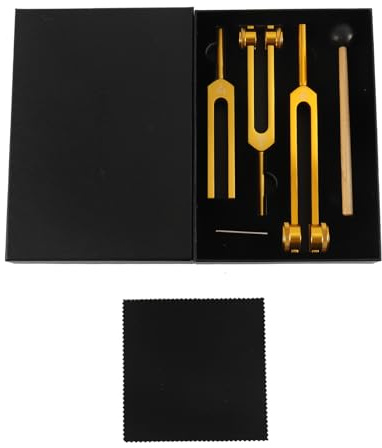 Diapason,Diapason 128hz Thérapeutique,Jeu de 3 diapasons (128Hz、256Hz、512Hz) idéal pour la thérapie, pour la thérapie des chakras,la ThéRapie par le Son, le Soulagement Stress