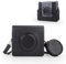 MUZIRI KINOKOO Tasche für Instax Wide EVO Sofortbildkamera, Lychee-Textur Stil PU Leder Schutzhülle für Fuji Wide EVO Kamera mit verstellbarem Schultergurt und Aufbewahrungstasche - Schwarz