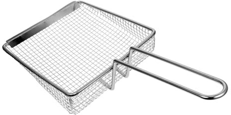 BRIGHTFUFU Feinmaschiger Frittierkorb Leicht Zu Reinigendes Gestell Für Die Heißluftfritteuse Aufbewahrungshalter Für Snacks Frittier-serviersieb