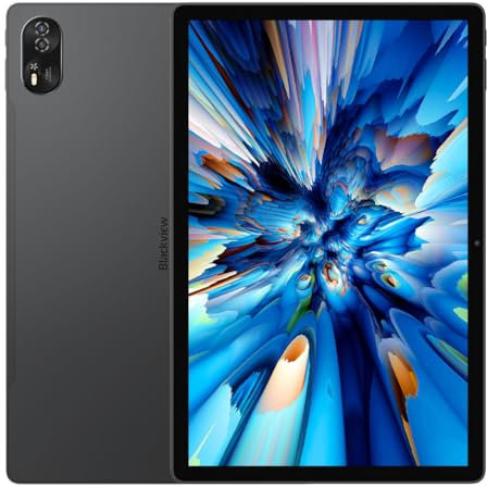 Blackview MEGA 8 Android 15 AI Tablet, 13 Schermo FHD+, 36GB+512GB, Batteria 11000mAh, 3 AI Modelli, Dual SIM 4G LTE+WIFI, Fotocamere 50MP+13MP, Altoparlanti Quad-Box, 1080P Widevine L1 Nero