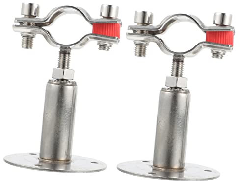 FIXOSHEE 2piezas Abrazaderas Ajustables Inoxidable Para Manguera Soporte De Tubería De Gas Clips Para Tubos De Agua Fijación Resistente Corrosión