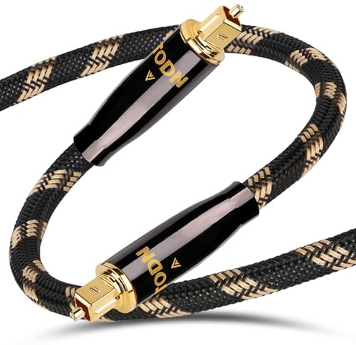 TODN Optical Audio Cable Digital Fiber Optic Toslink S/PDIF Cable 6.5ft