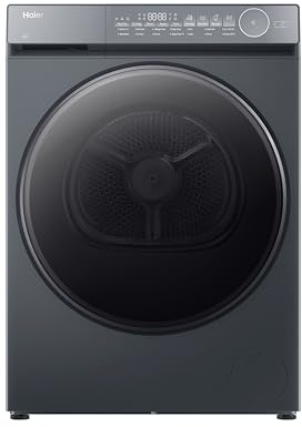 Haier X Series 7 Tumble Dryer, Heat Pump, 10kg, 1400 rpm, A plus plus plus Energy Rating, Removes Odours and Bacteria,Twin Turbo, 14 Programmes, Graphite, 61x60x85 cm - HD100-C367GU1-UK