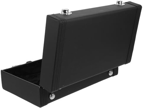 HAMPPLIES Estuche Portátil para Clarinete de PU Rígido con Asa Ergonómica Caja Negra Presión con Cierre Seguro para Protección Integral del Instrumento