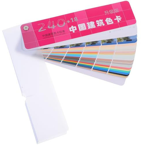 Alipis Cartella Colori Vernici 258 Tonalità Standard Nazionali, Carta Plastificata Portatile per Abbinamento Preciso, per Progetti di Pittura e Edilizia