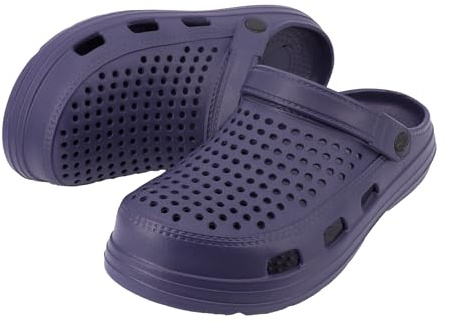 JOMIX Sabot Uomo Zoccoli Leggeri Ciabatte da Giardino Antiscivolo in Gomma Eva Scarpe Sandali Estive Traspirante per Piscina Spiaggia, PU7868, Blu, 42 EU