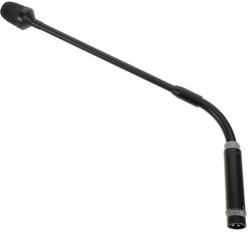 Homoyoyo Dynamisches Schwanenhalsmikrofon aus Metall mit 3 poligem Xlr Stecker Flexibler Arm Klare Audioqualität für Dj Bühne Konferenz und Bar