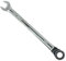 Seshin Buffalo 8mm Ratchet Spanner Steel Fixed Head Gear Wrench Open End & Ring (8mm)
