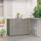 MOONAIRY Gartenschrank, Pflanztisch, Grilltisch, Außen Schrank, Outdoor Schrank, Balkonschrank, Vorratsschrank, Terrassenschrank, Grau 100x55,5x80 cm Poly Rattan
