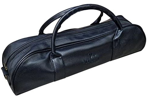 Acclaim Pontypool Rounded Style Mini Four Bowls Synthetic Grain Leather Look Lawn Green Bowling Bag with Dividers and Shoulder Strap (Black)