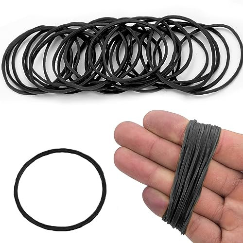 500 Piezas BandasGoma Bandas Goma Negras Suministros Oficina,Banda Elásticas Naturales Fuertes para la Escuela Oficina en el Hogar Artesanías Industriales DIY 38 mm