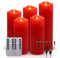 ALED LIGHT Ricaricabile senza Fiamma Candela, Lampeggiante Realistico, set di 5 Red Candela Led usb colonna Candela con telecomando, ideale per la decorazione domestica regalo creativo