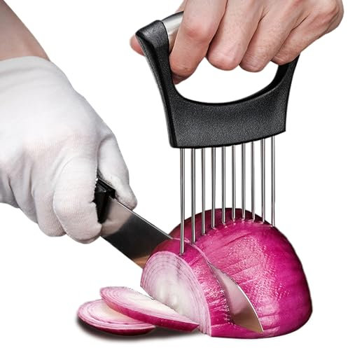 2 Pezzi Cipolla Titolare.Cipolla Titolare Affettatrice,Vegetable Potato Cutter, Tagliatrice di Verdure,Tagliaslimone, Tagliaverdure per Carne, Cipolle, Patate, Pomodori