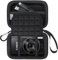 Lacdo Camera Carrying Case for Canon PowerShot ELPH 360/200/185/180/190/350, Sony Cyber-Shot DSC-W830/WX350/WX500/W810/W800 Digital Camera, Hard EVA Protective Camera Storage Trave Bag, Black+Black