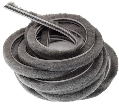 Bande D'étanchéité 10M À Poils Droits, Joint Brosse En Nylon Pour Rainure De Porte/fenêtre, Coupe-froid 5/6/7mm, Étanchéité Efficace(7 X 12mm)