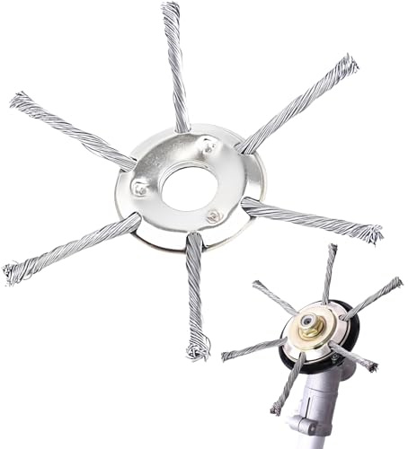 Cepillo profesional de maleza Vyloky de acero inoxidable de 150-230 mm de cabeza de fresado de alambre para desbrozadora, cabezal de cepillo de alambre de acero para cortar césped, eliminación