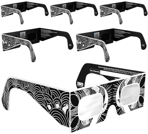 Absolute Eclipse Gafas Eclipse Solar 6 Pack Homologadas ISO 12312-2 CE EPI Eclipse Total 2026, 12 Agosto España | Reflective