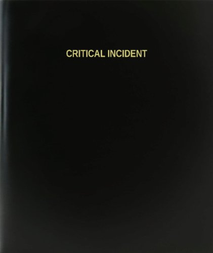 BookFactory Critical Incident Log Book/Journal/Logbook - 120 Page, 8.5''x11'', Black Hardbound (XLog-120-7CS-A-L-Black(Critical Incident Log Book))