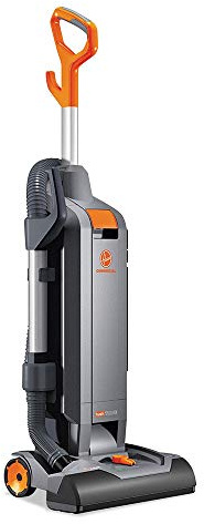 Hoover Commercial HushTone Upright Vacuum Cleaner, 15 inches with Intellibelt, for Carpet and Hard Floors, CH54115, Gray