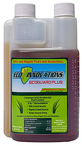 Eco innovaciones, Ltd; EcoGuard Plus, 16 oz, todos naturales Tick y control de mosquitos spray concentrado para aplicaciones en césped y paisaje