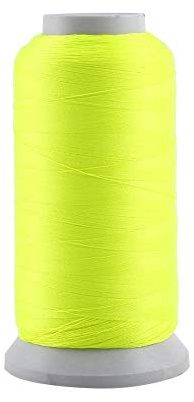 Sytråd lysande, Glow in the dark broderitråd för broderi och symaskin (3 000 yards gul)