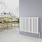 Horizontal Column White Radiator Oval Single Designer Radiator 600x767mm Central Heating Interior Design