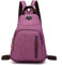 FANDARE Retro Brusttasche Sling Bag Klein Rucksack Schulranzen Umhängetasche Schulrucksack Sporttasche für Damen Herren Pendeln Schule Freizeit Reise Daypacks Dauerhaft Polyester Lila