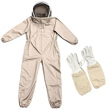 predolo Trajes de Apicultura Ventilados de Cuerpo Completo para Adultos - Traje de Apicultor de Capucha de Velo de Esgrima para Hombres Y Mujeres, XXL