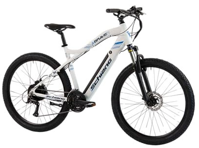 F.lli Schiano Braver, E Bike Mountainbike, 27.5 Zoll, 36V 11.6Ah Abnehmbarer Akku, Motor 250W 50Nm, MTB Ebike für Herren/Damen, Weiss
